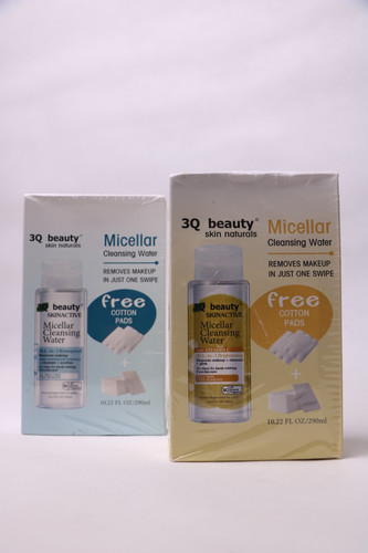 میسلار واتر (پاک کننده آرایش+پد رایگان | 3Q Beauty micellar